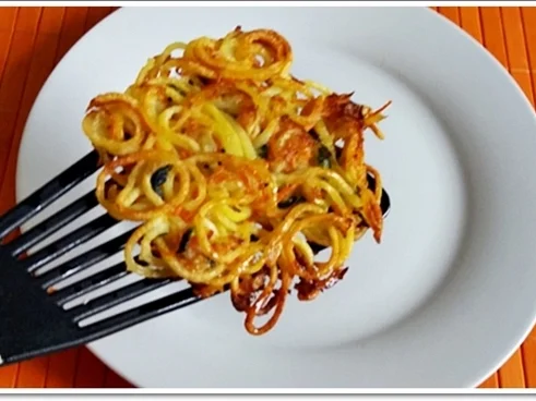 „Spagetti“ Rösti  mit Mascarpone, Lachs & Topioka Perlen - Rezept - Bild Nr. 4907