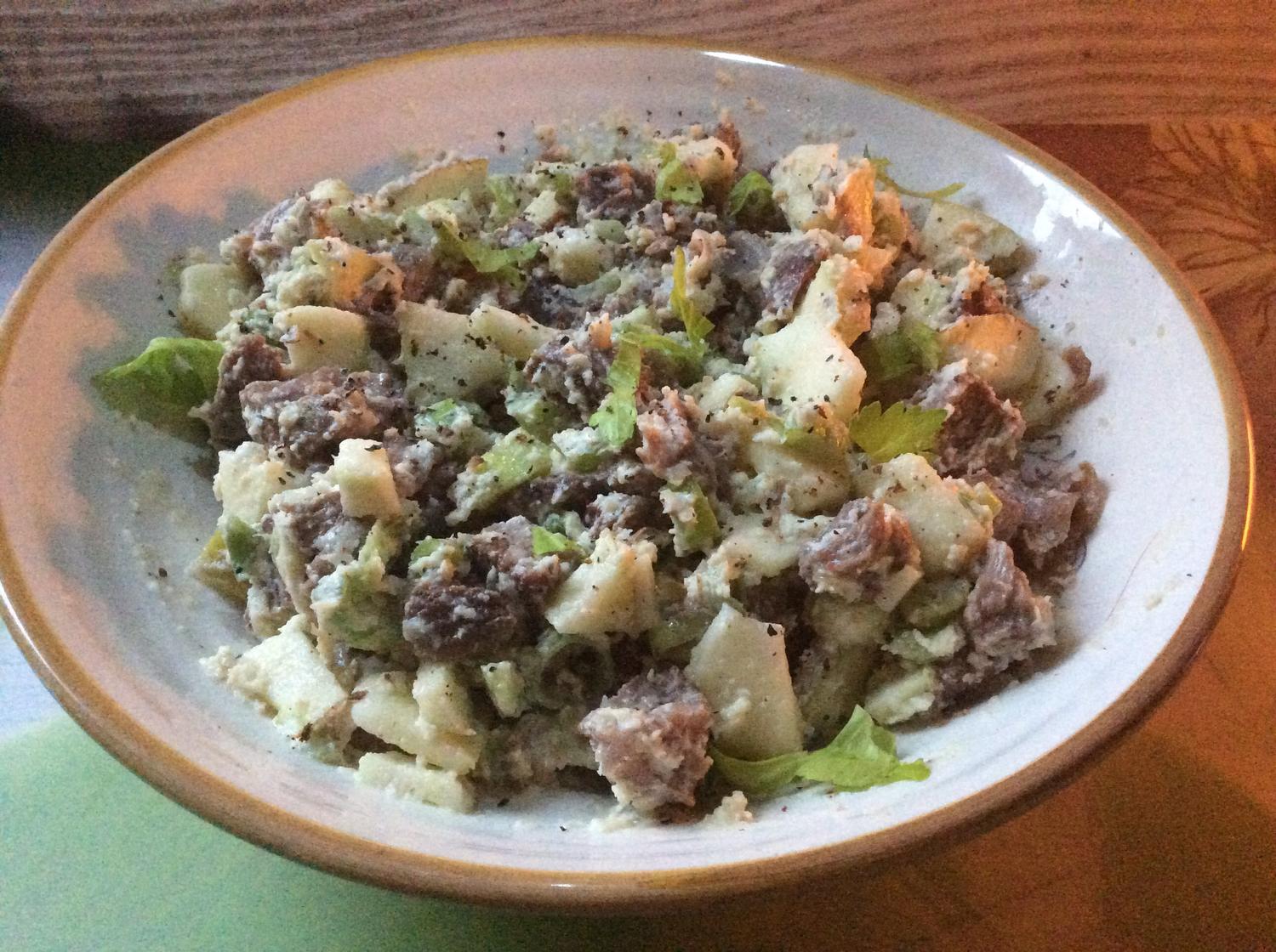Rindfleischsalat mit Rind Beinscheibe und Mascarpone - Rezept mit Bild ...