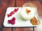 Rezept: Vanillepudding mit Eierschaum Obst der Saison mit Mandelplätzchen Bild Nr. 4904 Vanillepudding mit Eierschaum Obst der Saison mit Mandelplätzchen - Rezept - Bild Nr. 4904