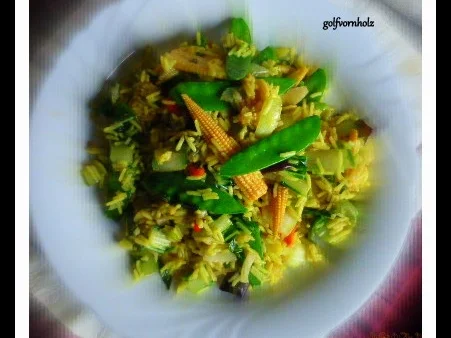 Chinesischer Gemüsereis aus dem Wok - Rezept - Bild Nr. 4905