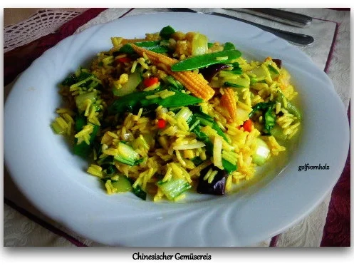 Chinesischer Gemüsereis aus dem Wok - Rezept - Bild Nr. 4910