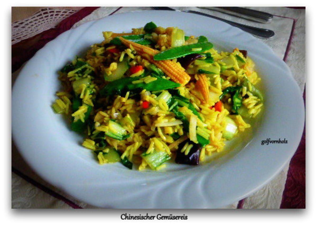 Chinesischer Gemüsereis aus dem Wok - Rezept - kochbar.de