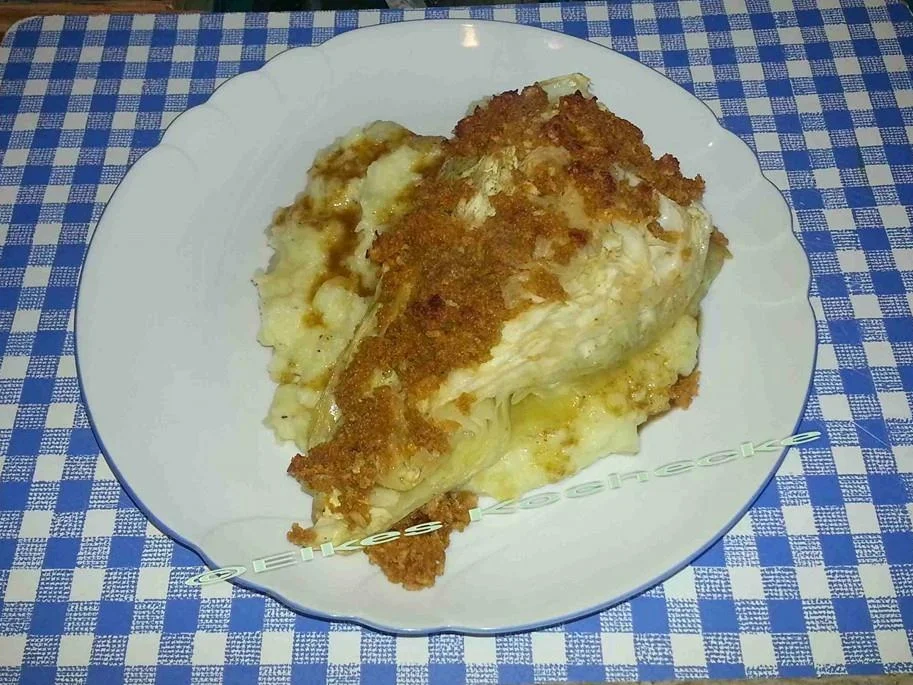 Rezept: Ofenspitzkohl mit Kartoffelstampf und Steinpilzöl Bild Nr. 4930 Ofenspitzkohl mit Kartoffelstampf und Steinpilzöl - Rezept - Bild Nr. 4930