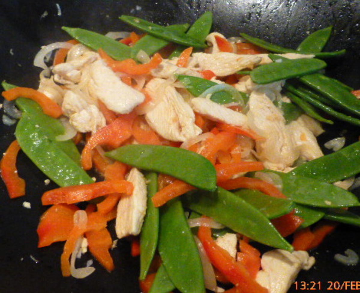 Huhn mit Orangen und Gemüse aus dem Wok - Rezept - Bild Nr. 4948