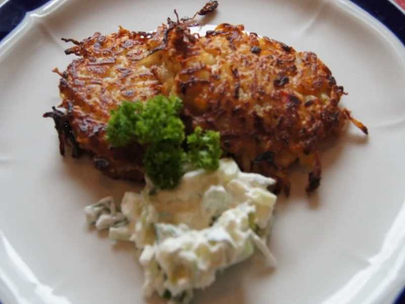 Rezept: Sellerie-Rösti mit Dipp Bild Nr. 4967 Sellerie-Rösti mit Dipp - Rezept - Bild Nr. 4967