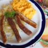 Ananas-Sauerkraut mit Nürnberger Rostbratwürsten und Süßkartoffelstampf - Rezept - Bild Nr. 4957