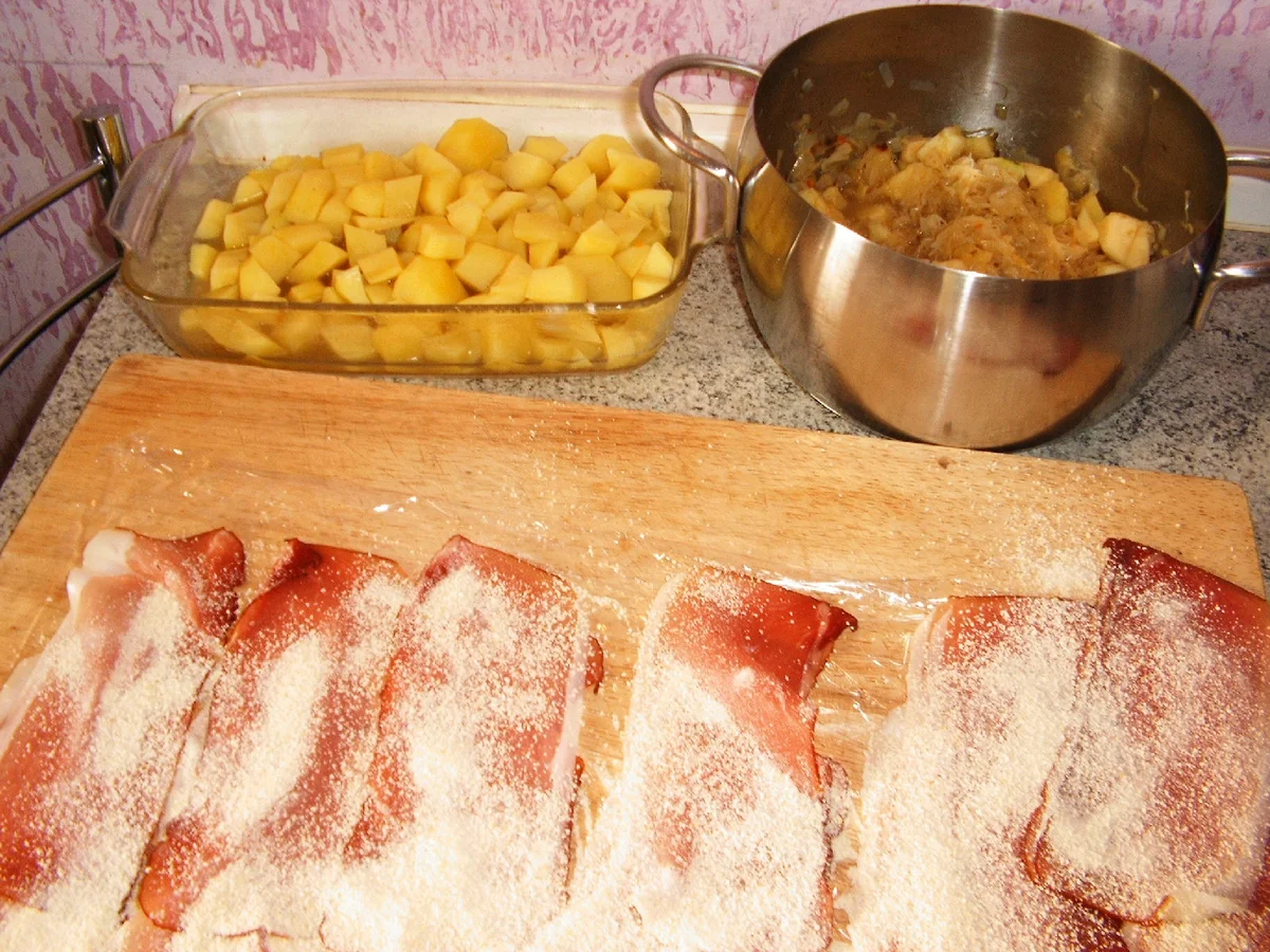 Schinken-Apfel-Kraut-Rollen - Rezept - Bild Nr. 4997