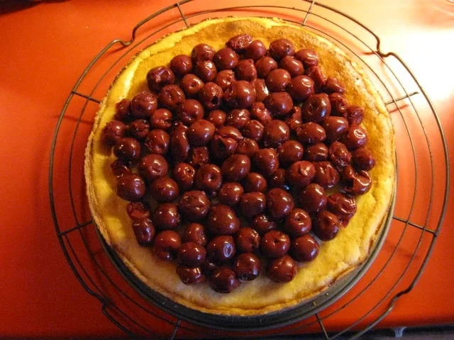 Käsekuchen mit Kokosmilch und Kirschen - Rezept - Bild Nr. 5050