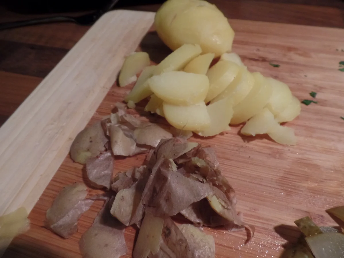 Polenta-Schnitzelchen mit Kartoffelsalat - Rezept - Bild Nr. 5006