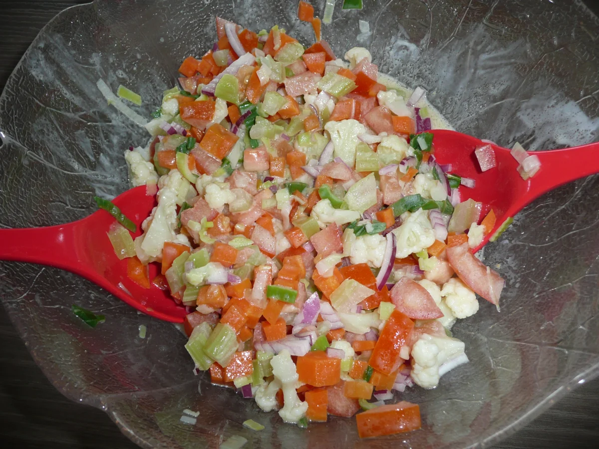 Rezept: Spaghetti - Gemüsesalat lauwarm. Bild Nr. 5033 Spaghetti - Gemüsesalat lauwarm. - Rezept - Bild Nr. 5033