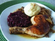 Hähnchenkeulen in Maronen-Apfel-Soße - Rezept - Bild Nr. 5043