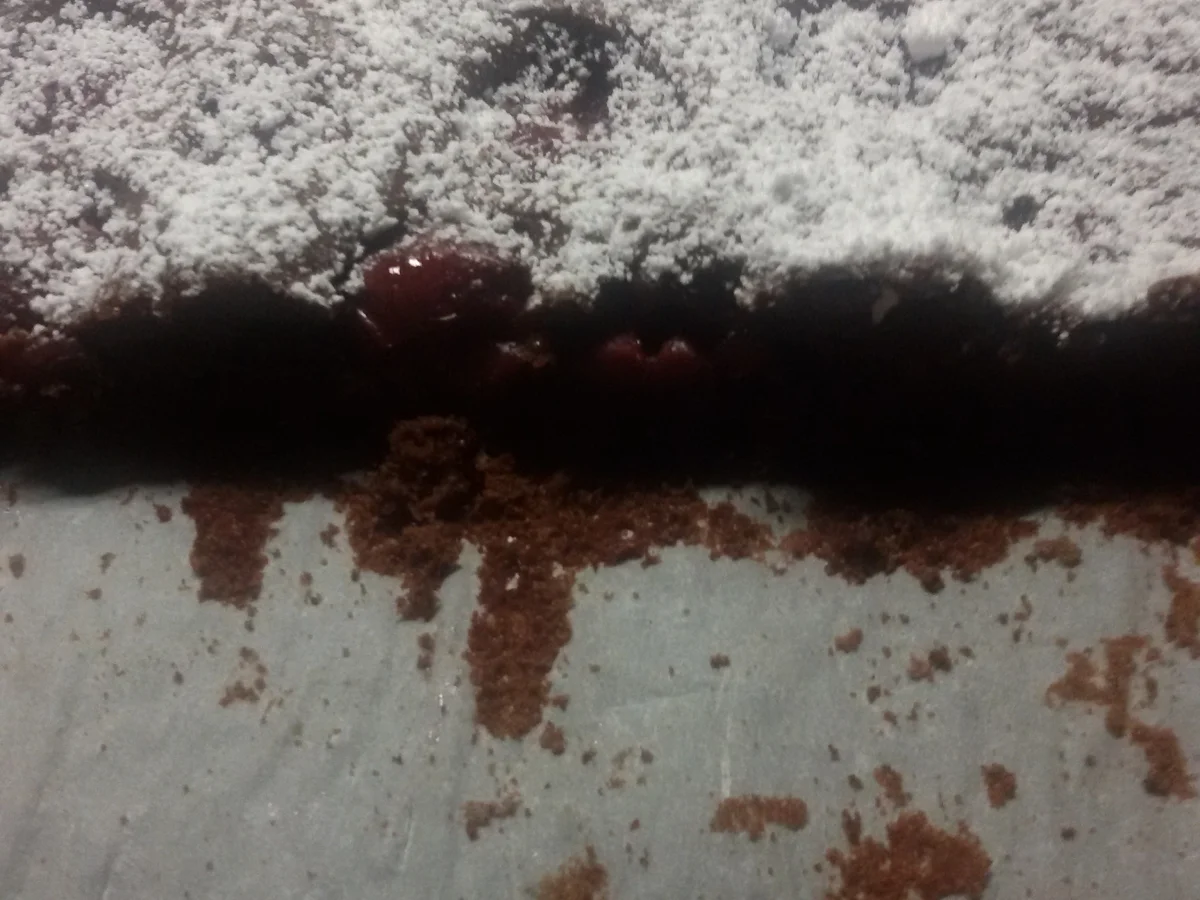 Schoko - Kirsch Blechkuchen - Rezept - Bild Nr. 5041