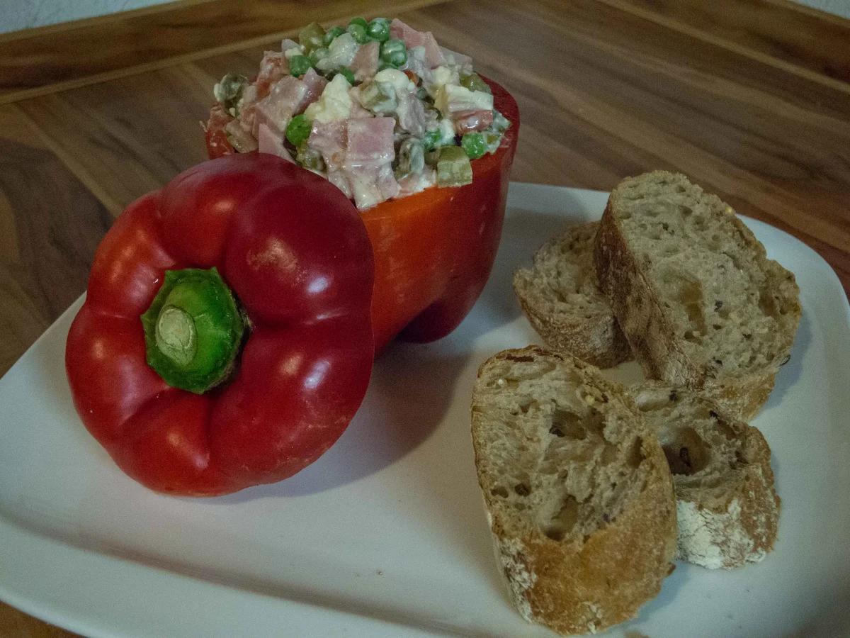 Salat: gefüllte Paprika - Rezept