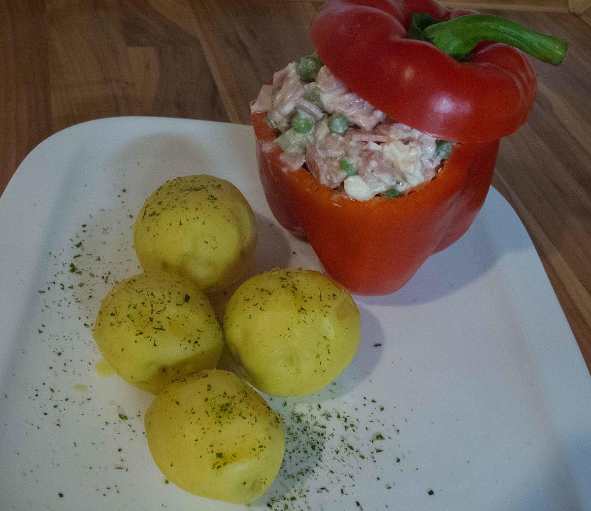 Salat: gefüllte Paprika - Rezept - Bild Nr. 2
