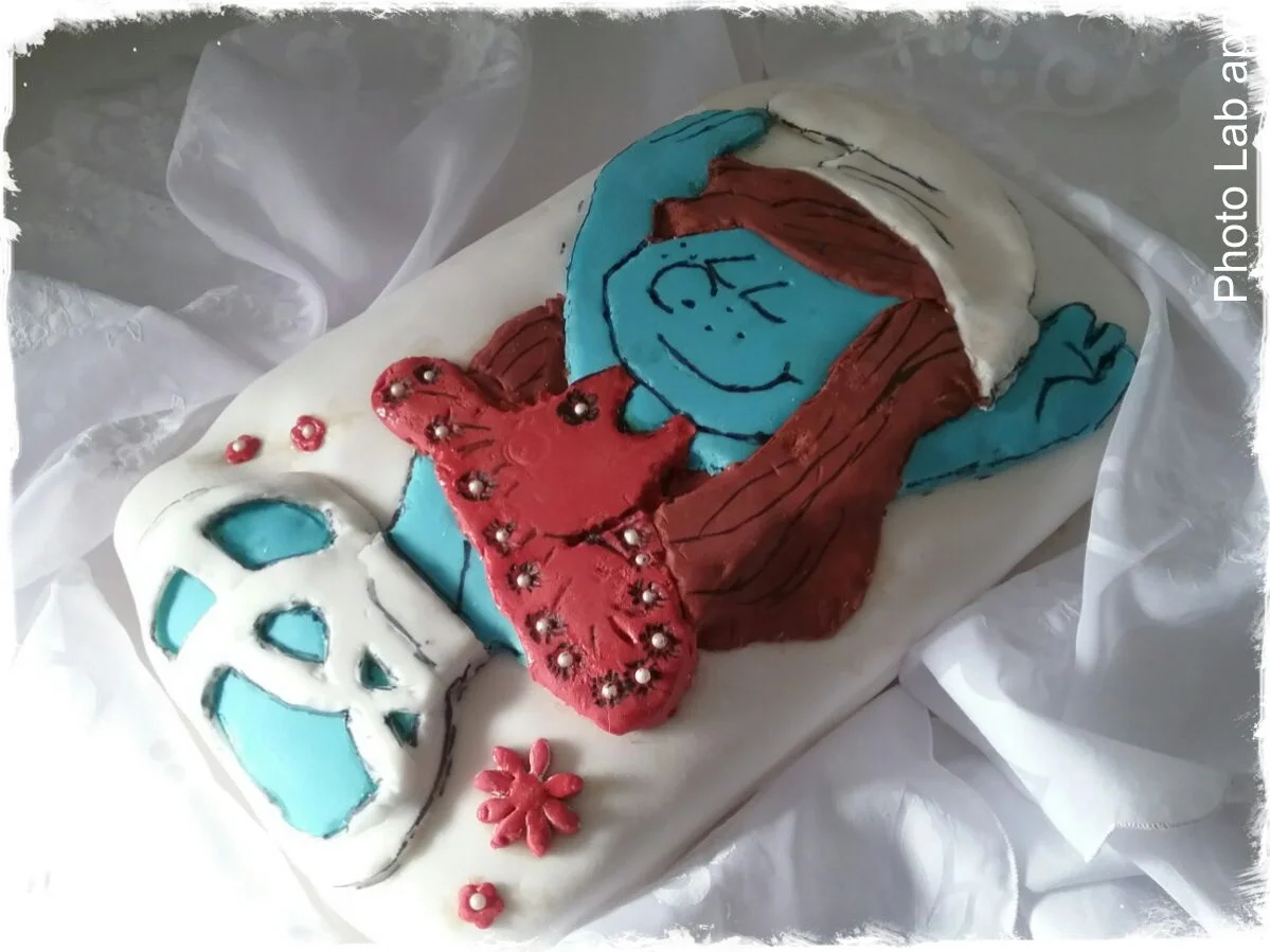 Rezept: Schlumpfiger Orangenkuchen mit dunklem Schokoherzen Bild Nr. 5178 Schlumpfiger Orangenkuchen mit dunklem Schokoherzen - Rezept - Bild Nr. 5178