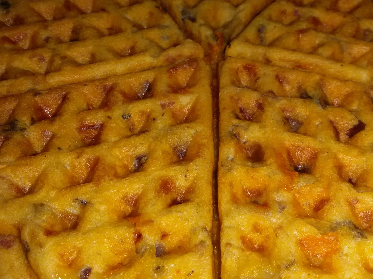 Pizzawaffeln mit Schinken  - Rezept - Bild Nr. 5230