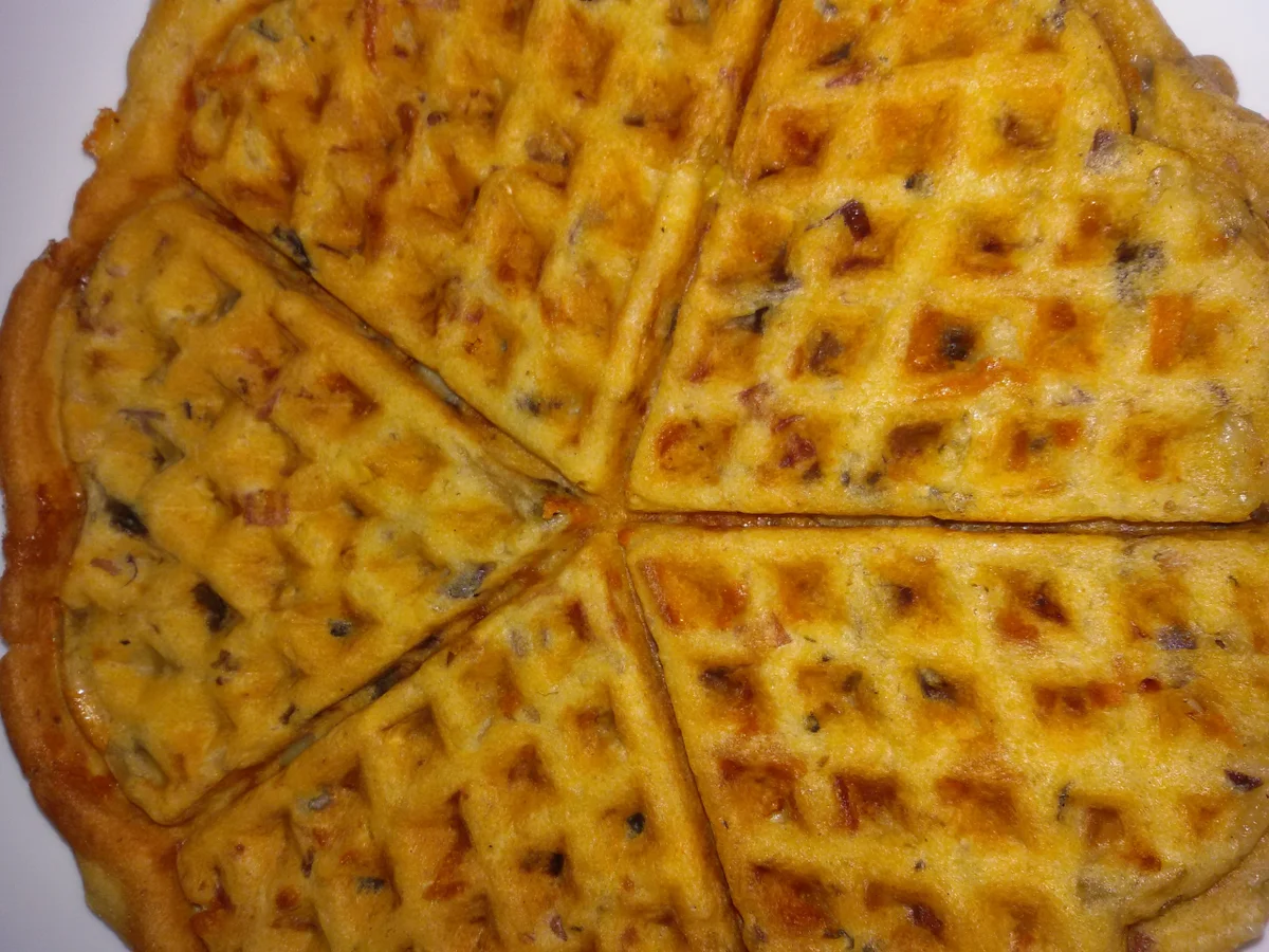 Pizzawaffeln mit Schinken  - Rezept - Bild Nr. 5231