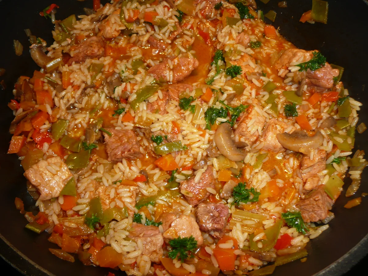 Gulasch - Reis - Pfanne - Rezept - Bild Nr. 5232