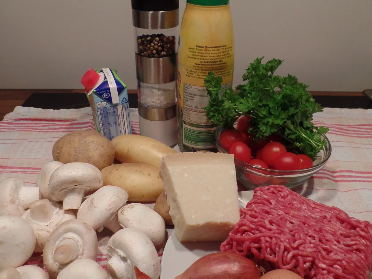 Gratin mit Hackbällchen - Rezept - Bild Nr. 5231