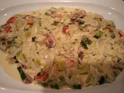 Lauwarmer Lachs auf Cremegemüse à la Biggi - Rezept - Bild Nr. 5236