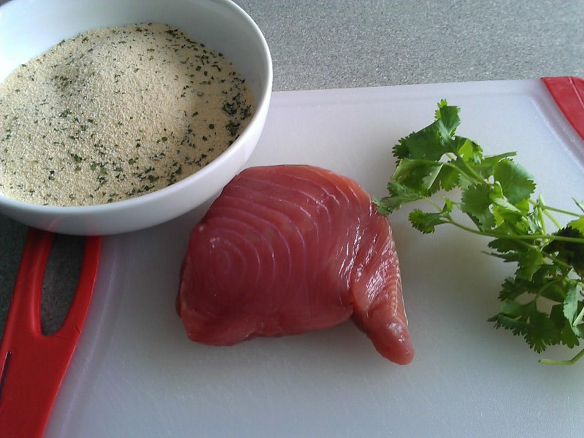 Bilder für Fisch / Thunfisch = Thunfischsticks mit Kochbanane à la Biggi - Rezept