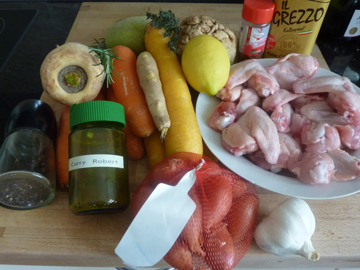Poulet Flügeln mit Wurzelgemüse - Rezept - Bild Nr. 2