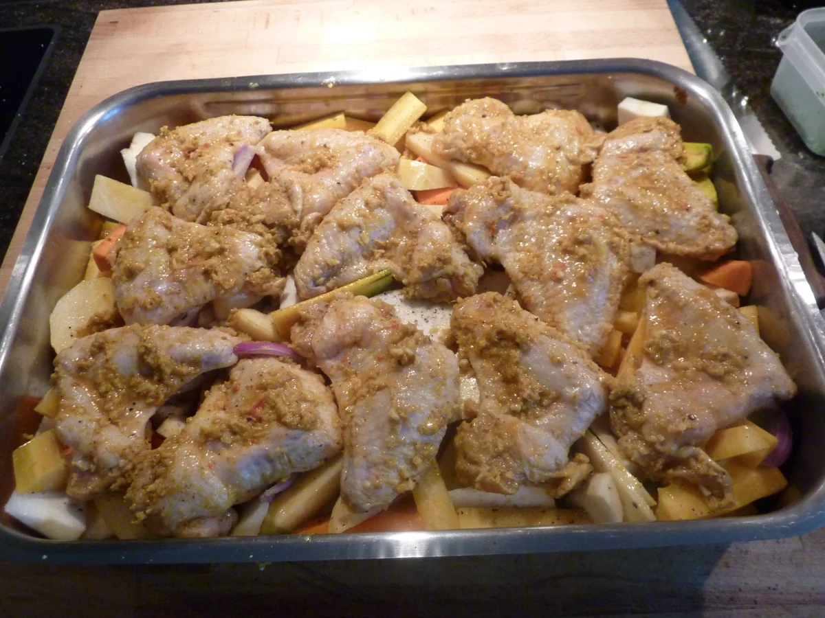 Poulet Flügeln mit Wurzelgemüse - Rezept - Bild Nr. 7