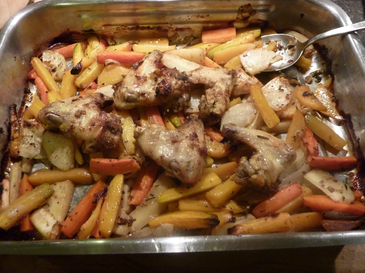 Poulet Flügeln mit Wurzelgemüse - Rezept - Bild Nr. 8