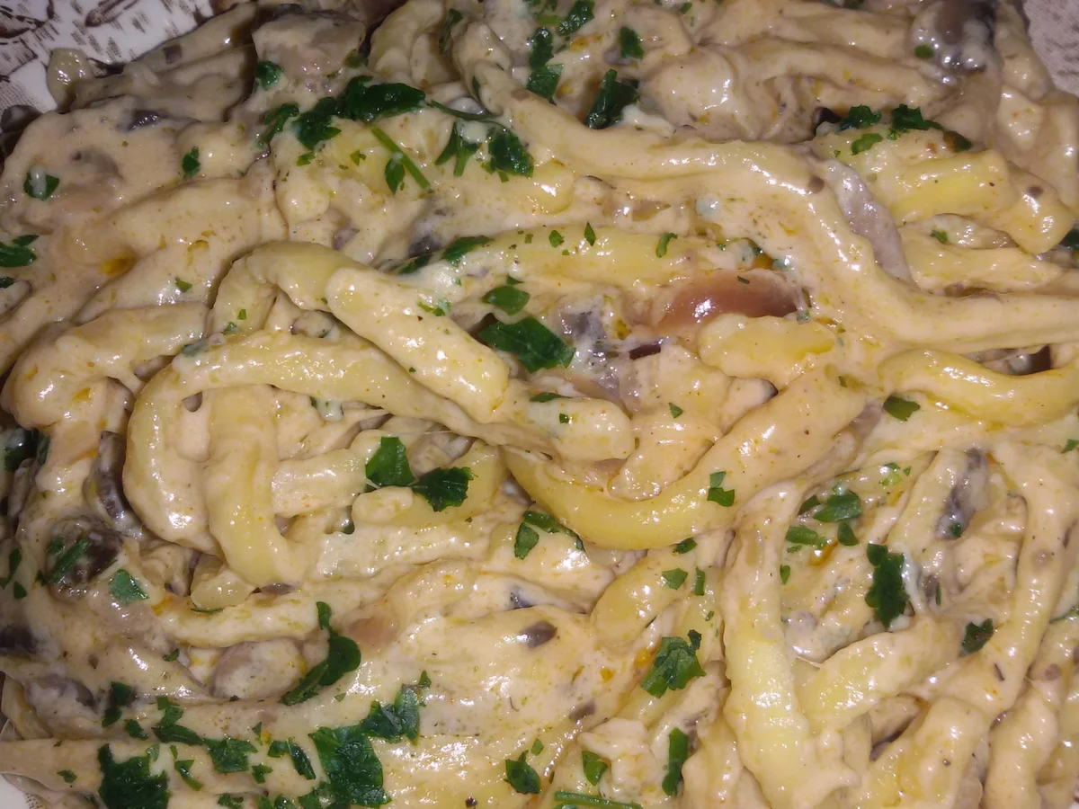 Rezept: Spätzle mit Champignons & Käse Bild Nr. 4 Spätzle mit Champignons & Käse - Rezept - Bild Nr. 4