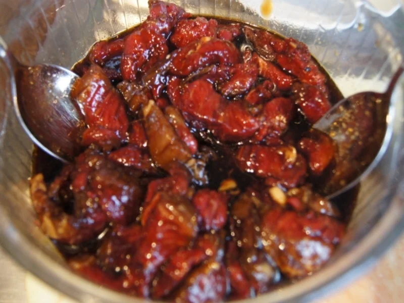 Rinderfilet mit Zwiebeln, Champignons und Spaghetti - Rezept - Bild Nr. 4