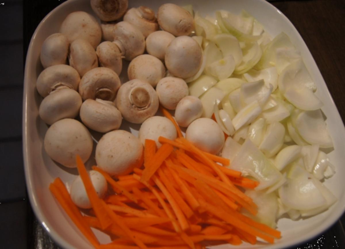 Rinderfilet mit Zwiebeln, Champignons und Spaghetti - Rezept - Bild Nr. 5