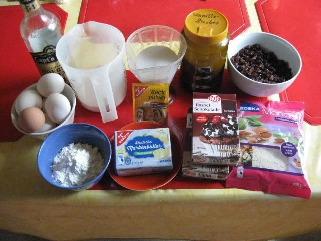 Schoko Mandel Kuchen mit Rum Rosienen - Rezept - Bild Nr. 2