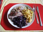 Spanferkel Rollbraten aus dem Römertopf - Rezept