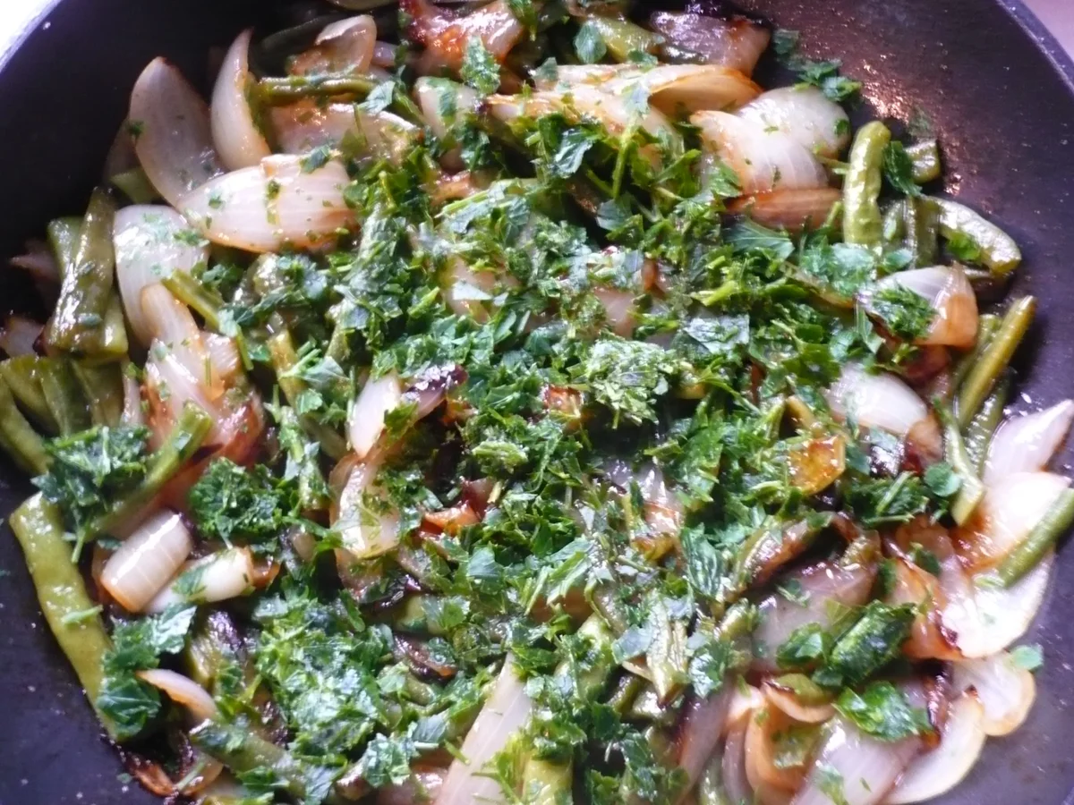 Bohnen mit karamellisierten Röstzwieben - Rezept - Bild Nr. 5