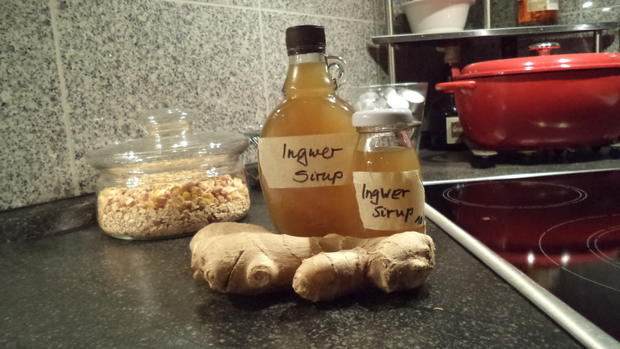 Ingwersirup mit Ingwer gehackt und Rohrohrzucker - Rezept mit Bild ...