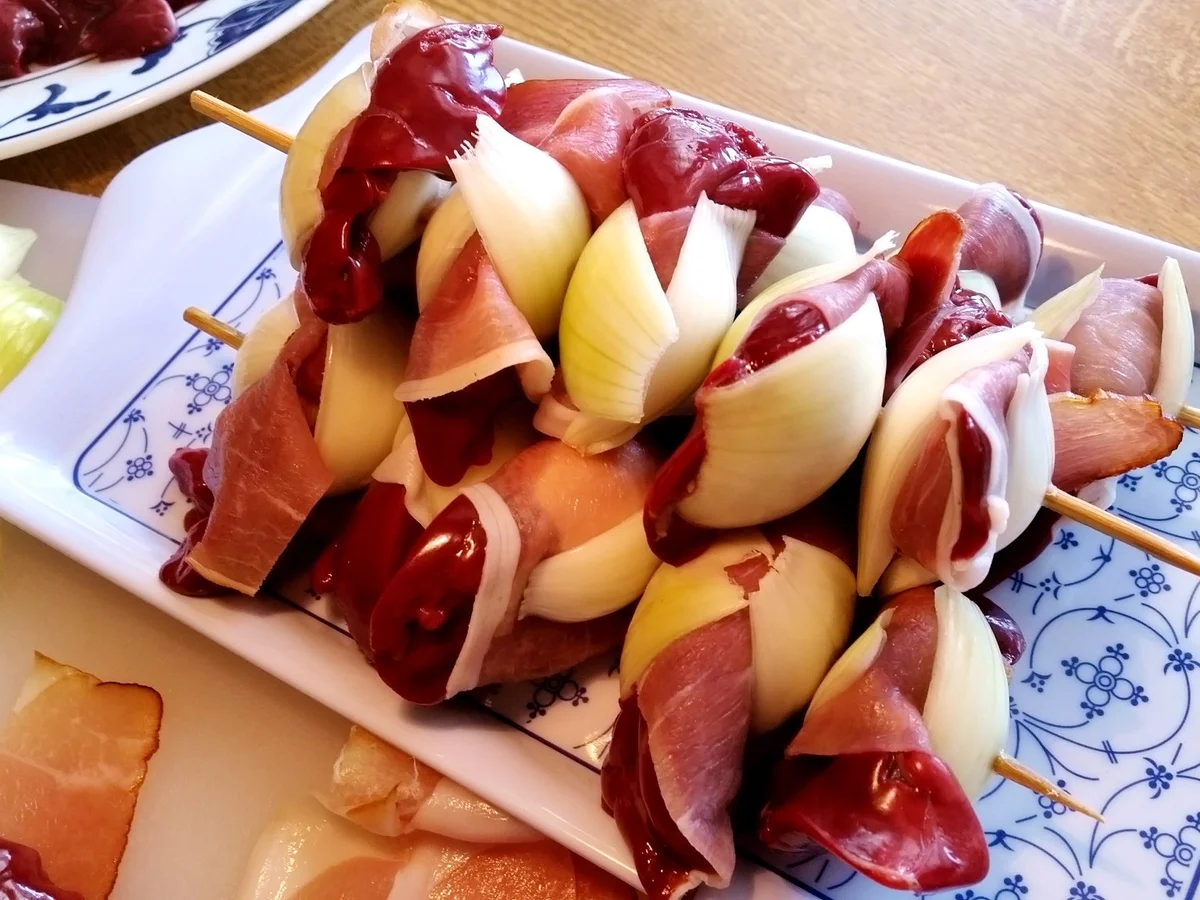 Hühnerlebern am Spieß - Rezept - Bild Nr. 4