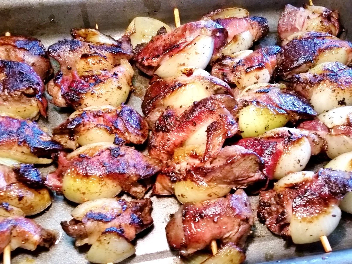 Hühnerlebern am Spieß - Rezept - Bild Nr. 7