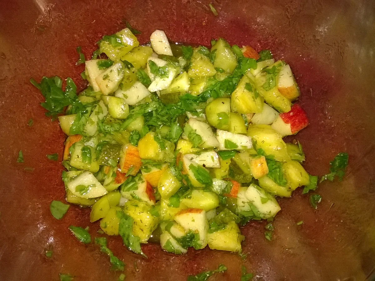 Rezept: Fruchtiger Eiersalat mit Schwarzwälder Rohschinken und Kräuterseitlingen Bild Nr. 3 Fruchtiger Eiersalat mit Schwarzwälder Rohschinken und Kräuterseitlingen - Rezept - Bild Nr. 3