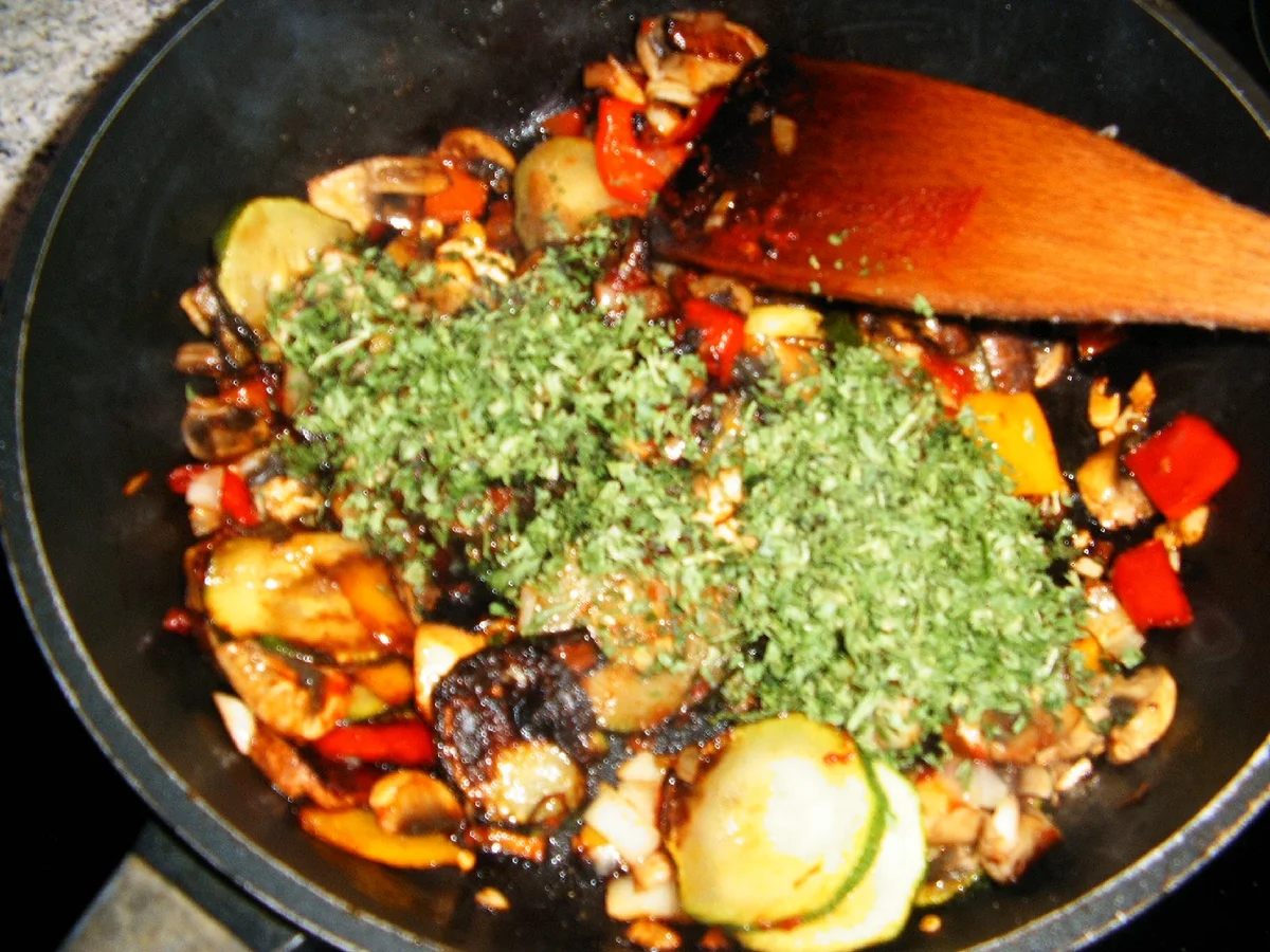 Paprika-Champignon-Gemüse - Rezept - Bild Nr. 5