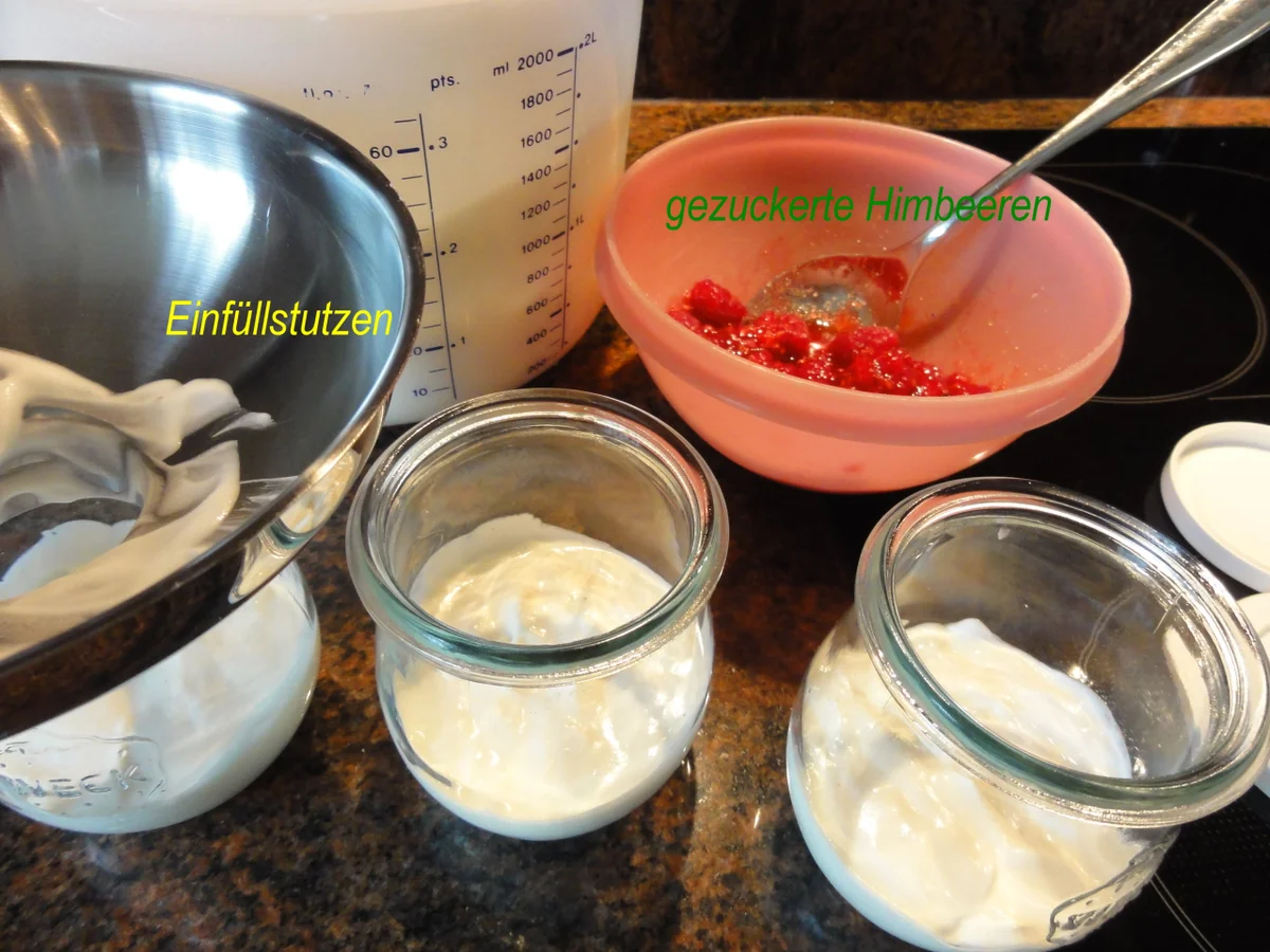 Dessert:   VANILLEJOGHURT mit Himbeeren - Rezept - Bild Nr. 4