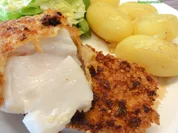 Fisch:   KABELJAU im Knuspermantel - Rezept
