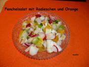 Salat: Fenchel+Orange+Radieschen - Rezept