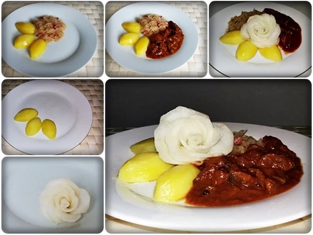 Hirschgulasch mit Salzkartoffeln & Sauerkraut-Salat - Rezept - Bild Nr. 21