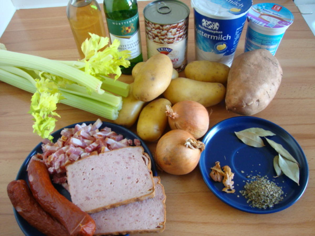 Kartoffel-Bohnentopf mit deftigen Einlagen - Rezept - Bild Nr. 2403