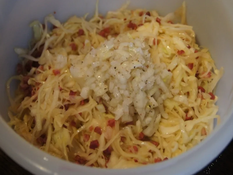 Leberkäse im Bierteig mit bayrisch Kraut - Rezept - Bild Nr. 9