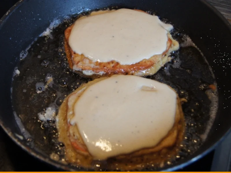 Leberkäse im Bierteig mit bayrisch Kraut - Rezept - Bild Nr. 13