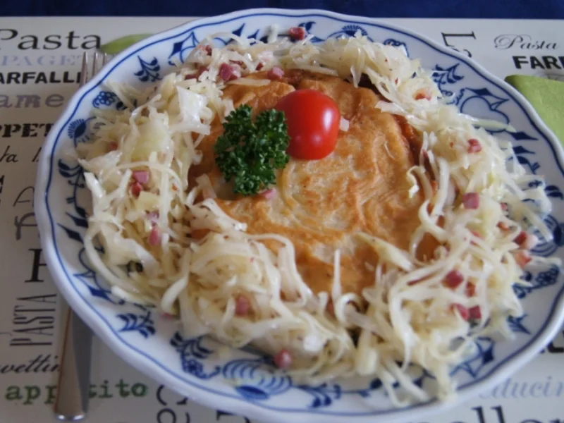 Leberkäse im Bierteig mit bayrisch Kraut - Rezept - Bild Nr. 14