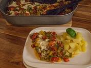 Hack-Paprika-Pfanne mit Feta - Rezept
