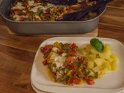 Hack-Paprika-Pfanne mit Feta - Rezept