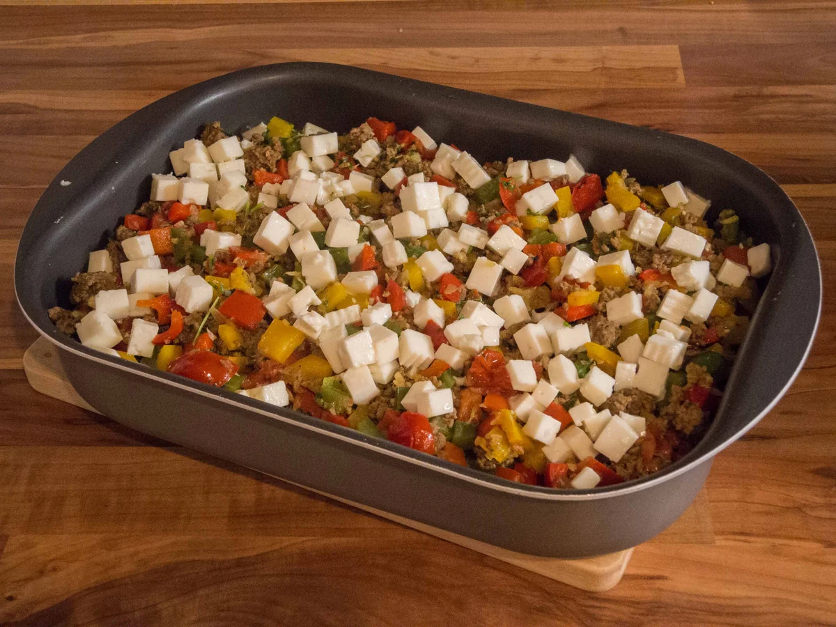 Hack-Paprika-Pfanne mit Feta - Rezept - Bild Nr. 4